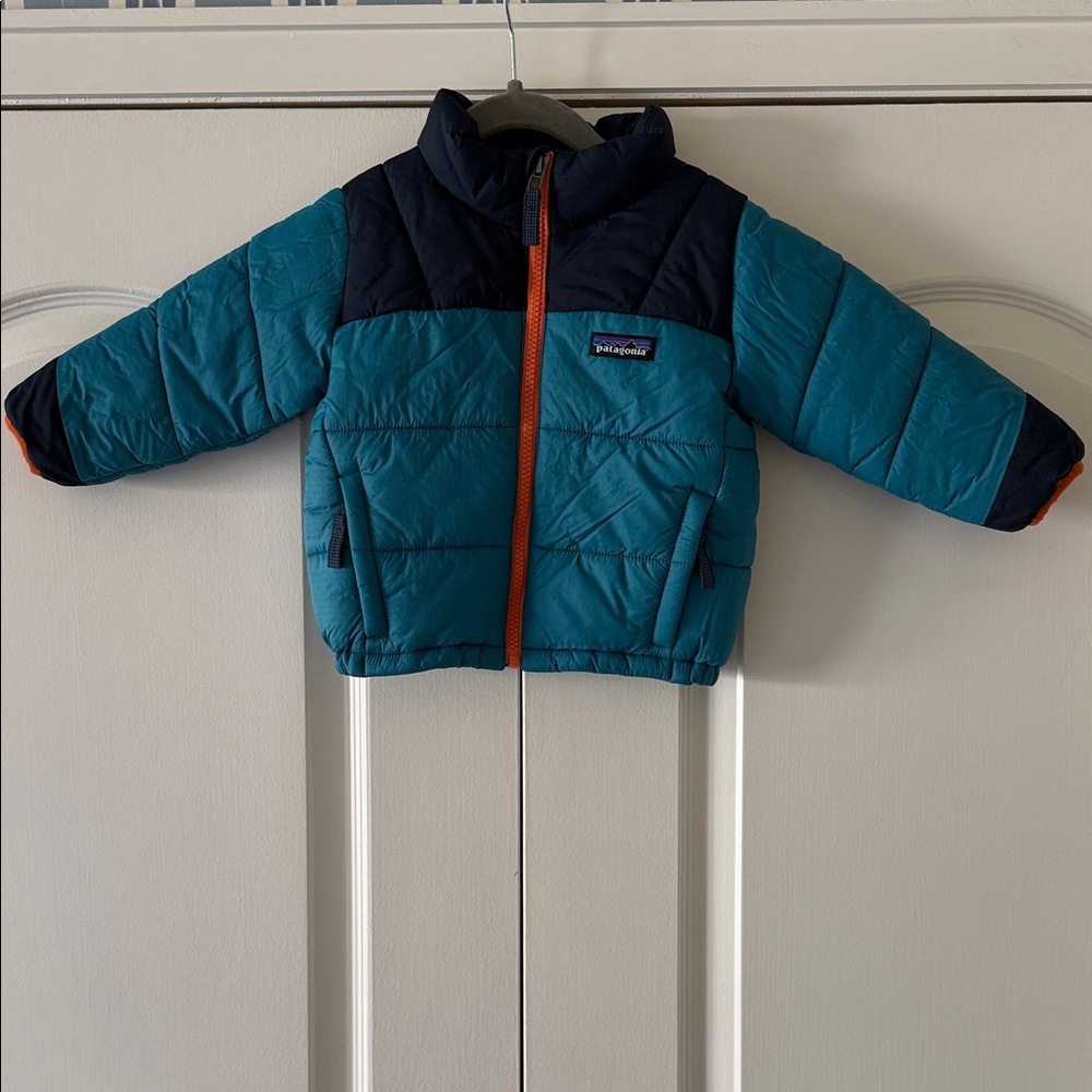 Patagonia Teal and Navy Coat 12-18 Mos